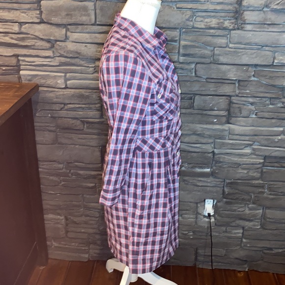 Theory Lidiya Plaid Shirt Dress 4 - Picture 3 of 7
